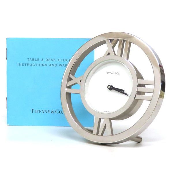 FK25032 美品 TIFFANY＆Co ティファニー アトラス オープン 置時計