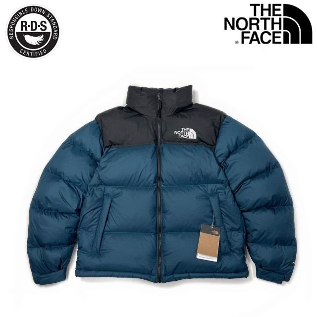 ノースフェイス ダウンジャケット ヌプシ US限定 青 黒 190122 - メルカリ