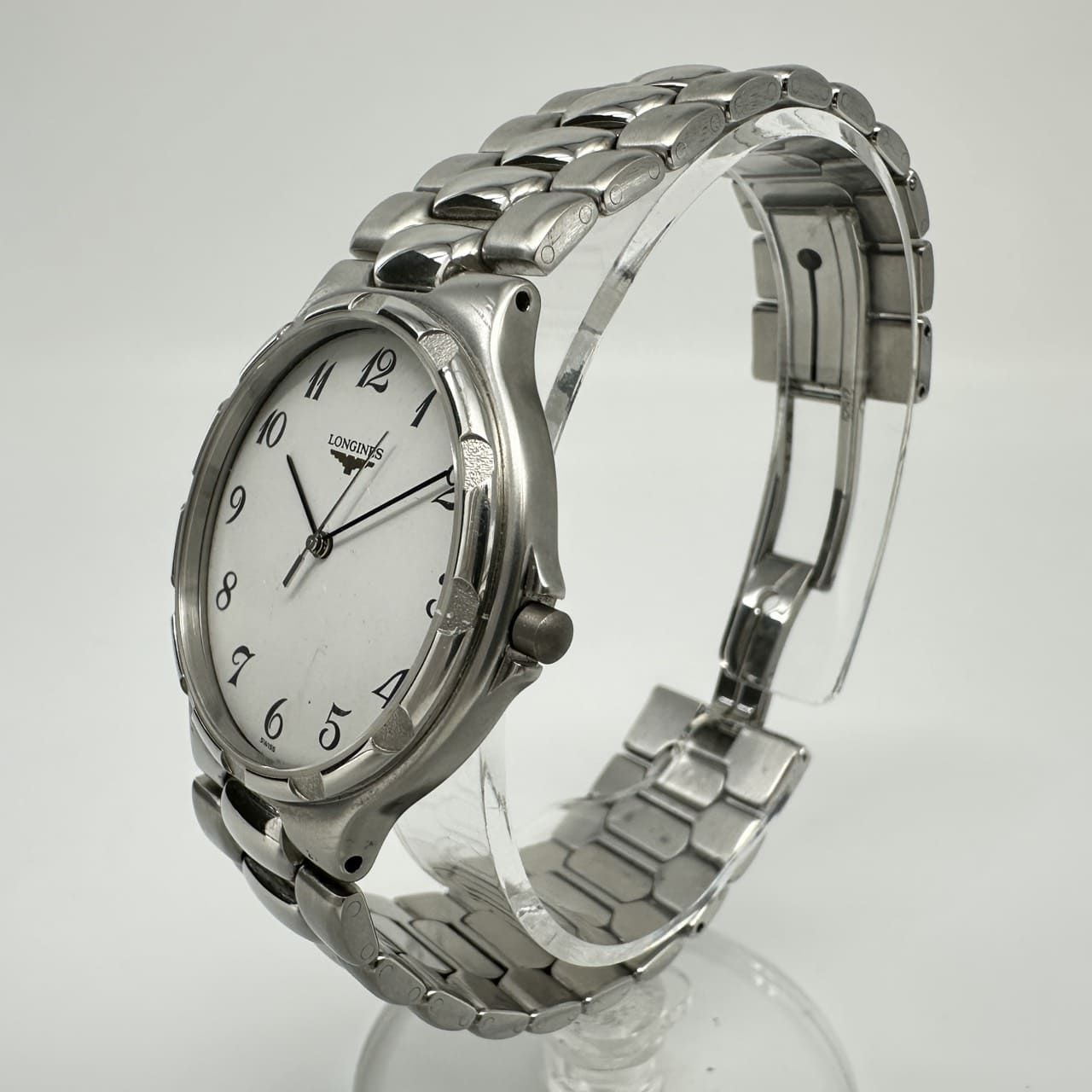 メンズ LONGINES ロンジン コンクエスト 腕時計 クォーツ シルバー 
