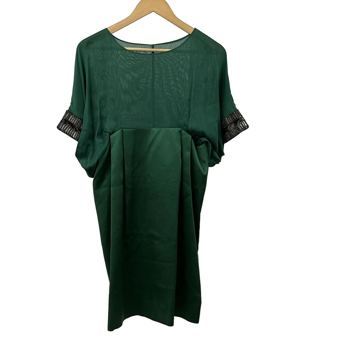 ALBERTA アルベルタ フェレッティ ドレス サイズ40 M レディース - グリーン×ダークグレー