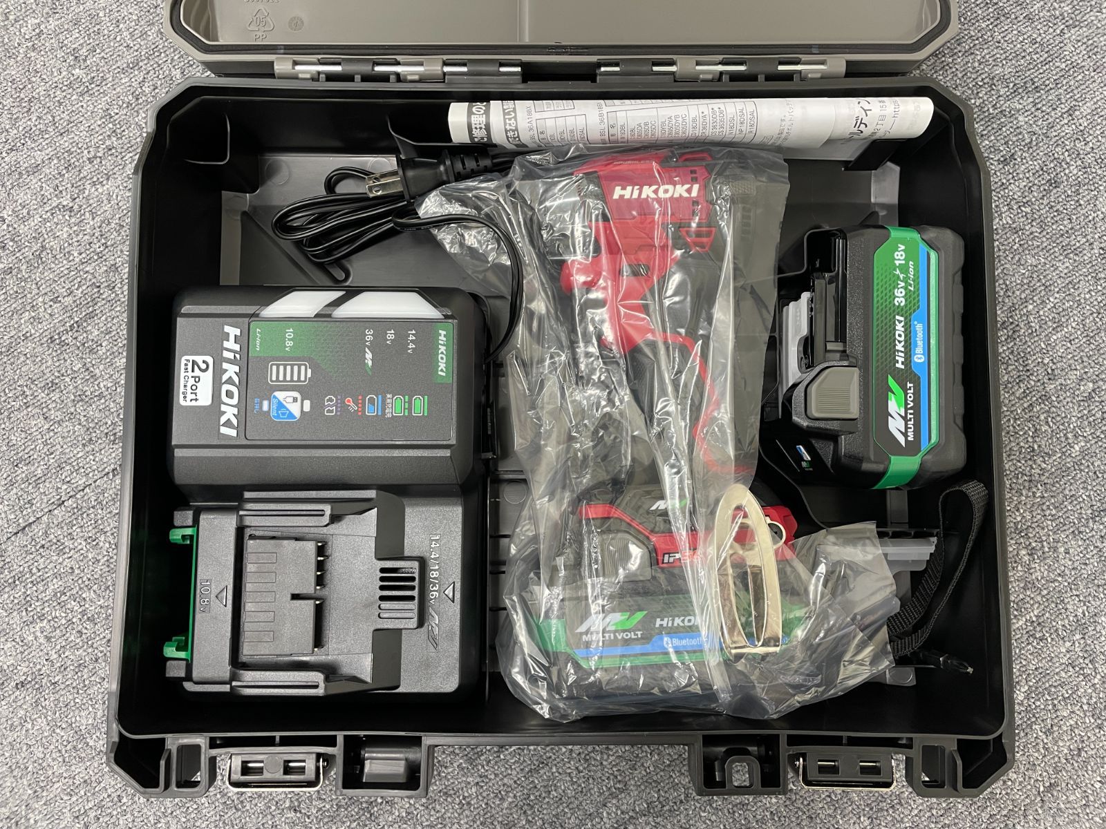 ◆ ♥ HiKOKI|ハイコーキ 36 V コードレスインパクトドライバー WH DD 2 XHRSZ スコーピオンレッド 電池 付き E 4|K 225