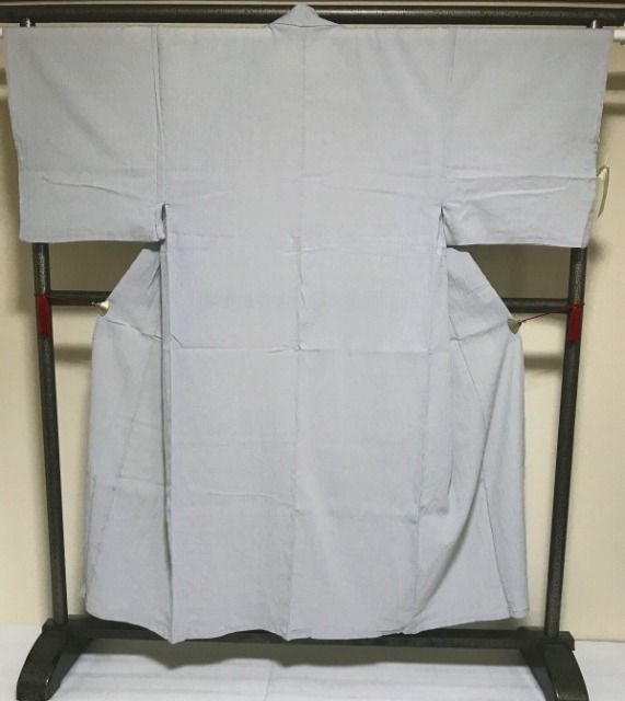 浴衣 男物 綿 薄グレー無地 裄72 2 Lサイズ 木綿 仕立て上がり 花火大会 夕涼み 夏祭り 盆踊り ゆかた