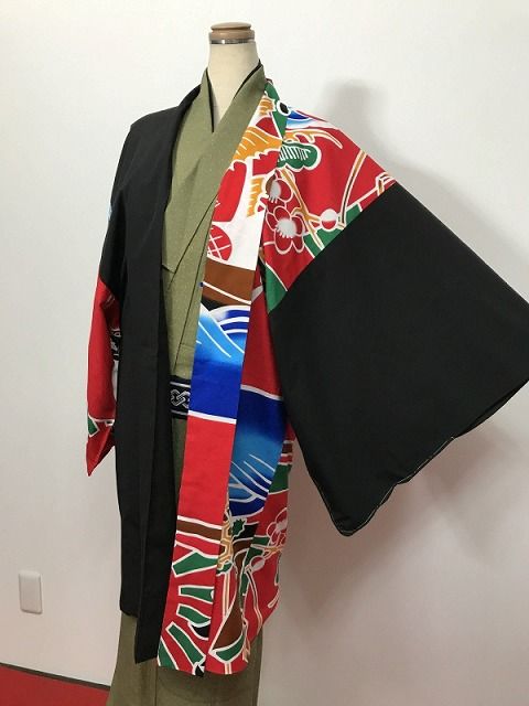 Lサイズ 男物 綿 羽織 大漁旗模様 福服特製 着物羽織り メンズ 和装コート 着物用コート 着物コート 着物羽織 和装 アウター 普段着 和服羽織り おしゃれ 羽織り はおりもの 和服 おでかけ