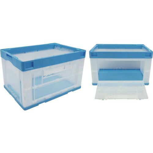リス ＣＢ型折りたたみコンテナーＣＢ−５１ＮＲカタトビラＬ ブルー トウメイ