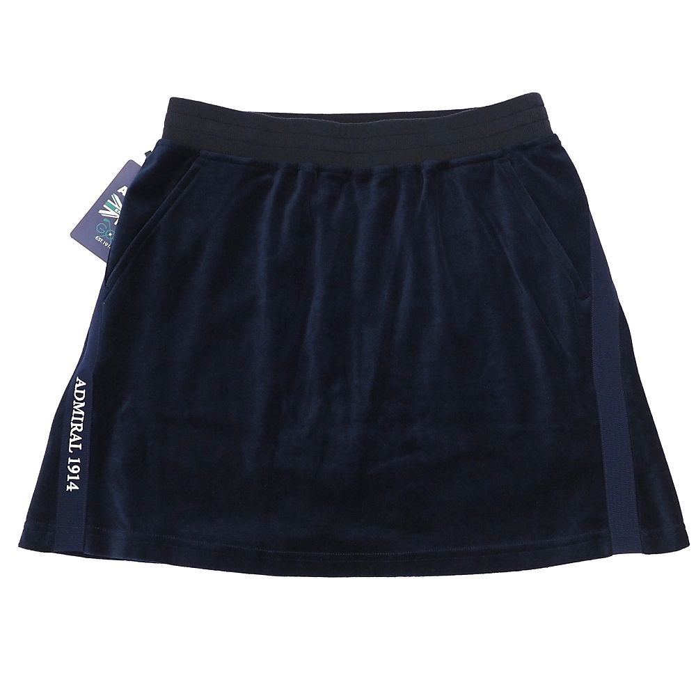 新品 Admiral GOLF ベロア イージースカート 【サイズ：M】 ネイビー インナー付 アドミラル ゴルフ レディース 5F6/K06269/KOV26/