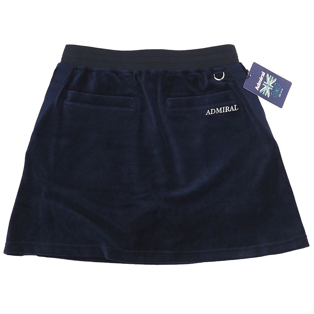 新品 Admiral GOLF ベロア イージースカート 【サイズ：M】 ネイビー
