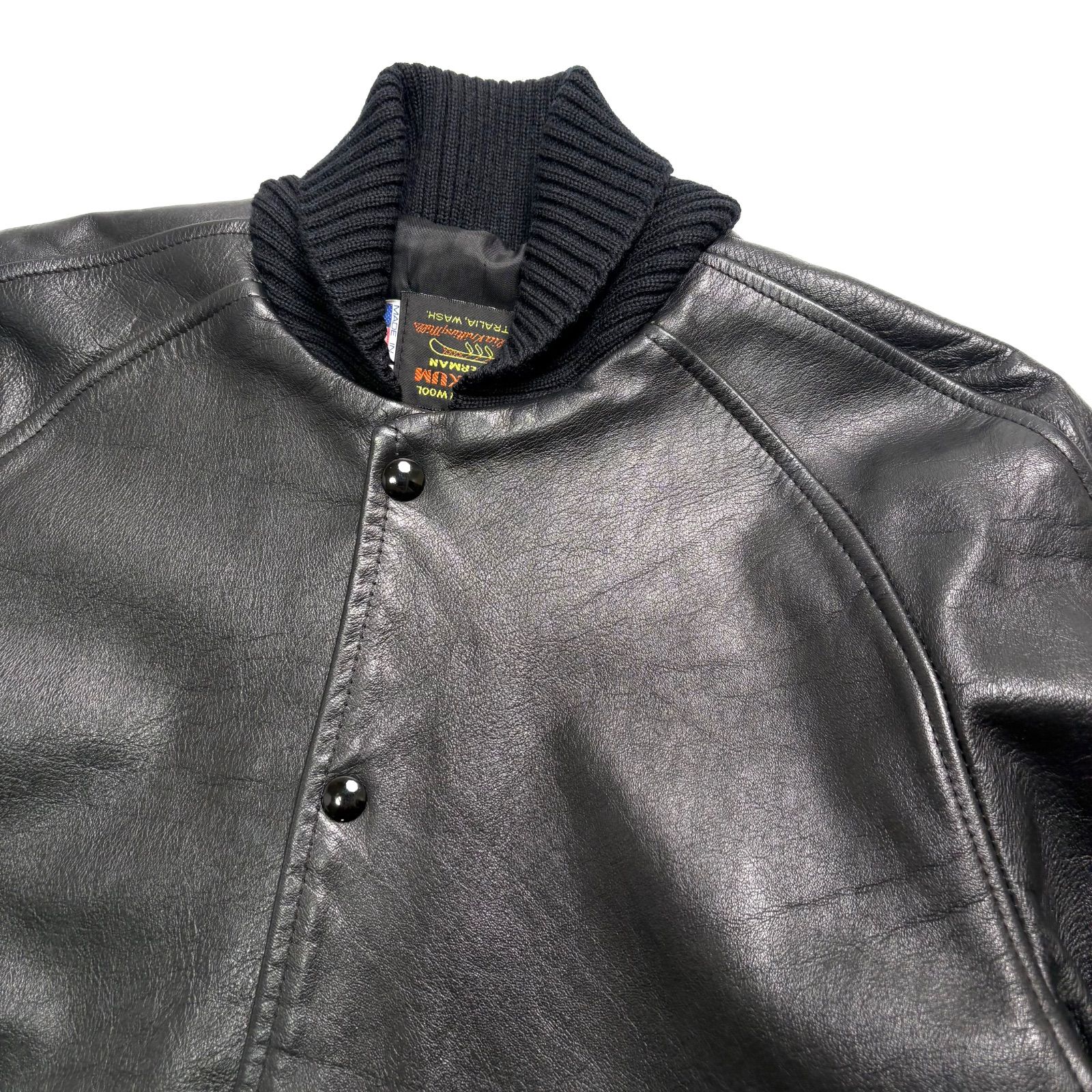 米国製】SKOOKUM レザージャケット 黒 40 本革 ファラオジャケット