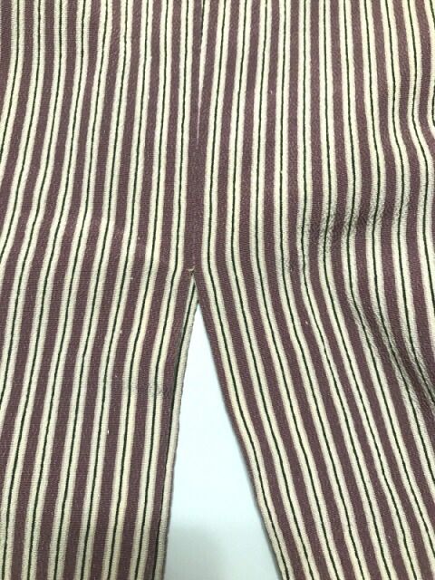 中古】Mサイズ 正絹 小紋 単衣着物 白地に縞模様 - メルカリ