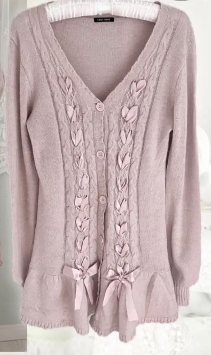 レストローズ アイレット ピンク カーディガン リズリサ 量産型 地雷系 ラテギャル アンクルージュ