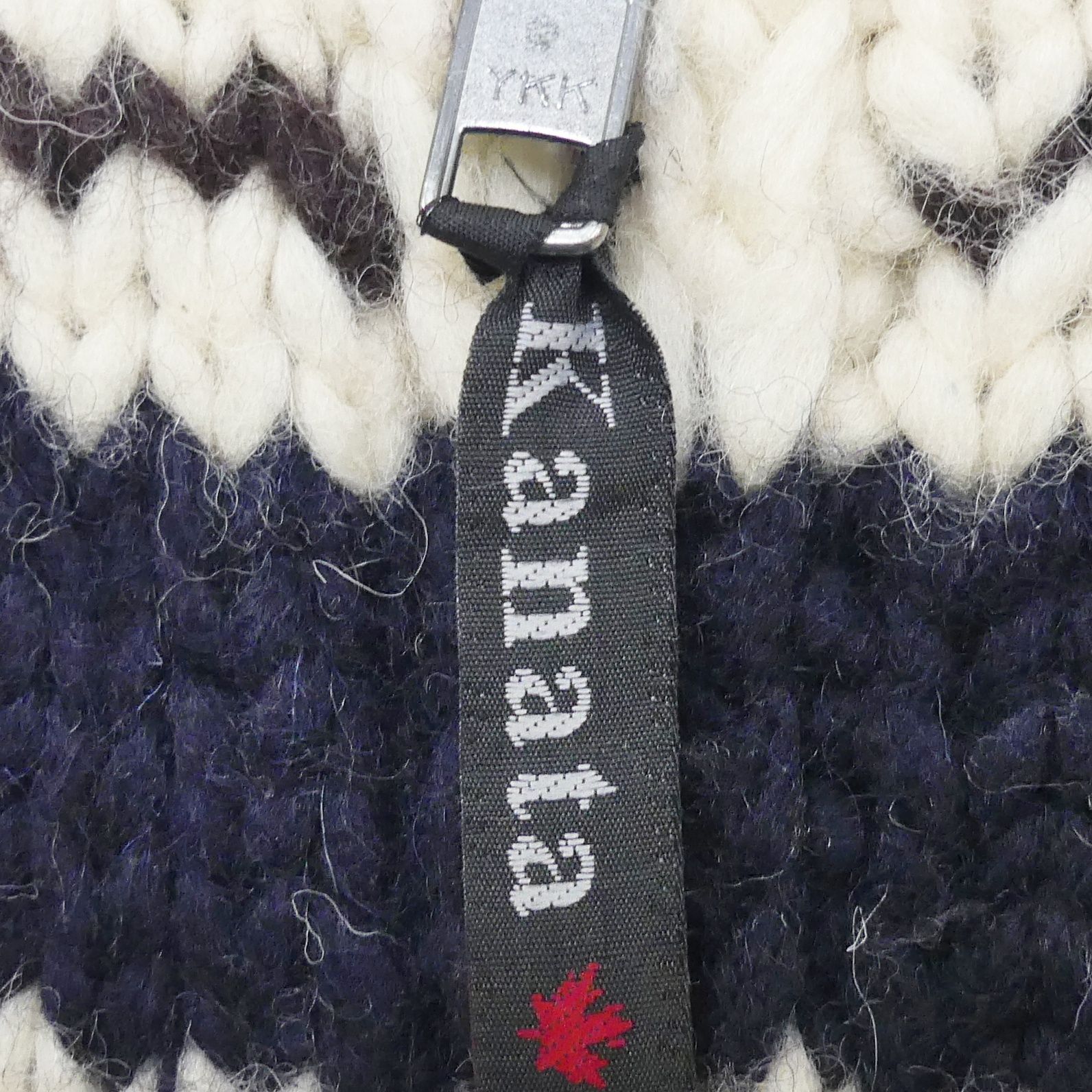 カウチンセーター kanata ニット S カナダ製 カナタ 紺 ネイビー 鹿