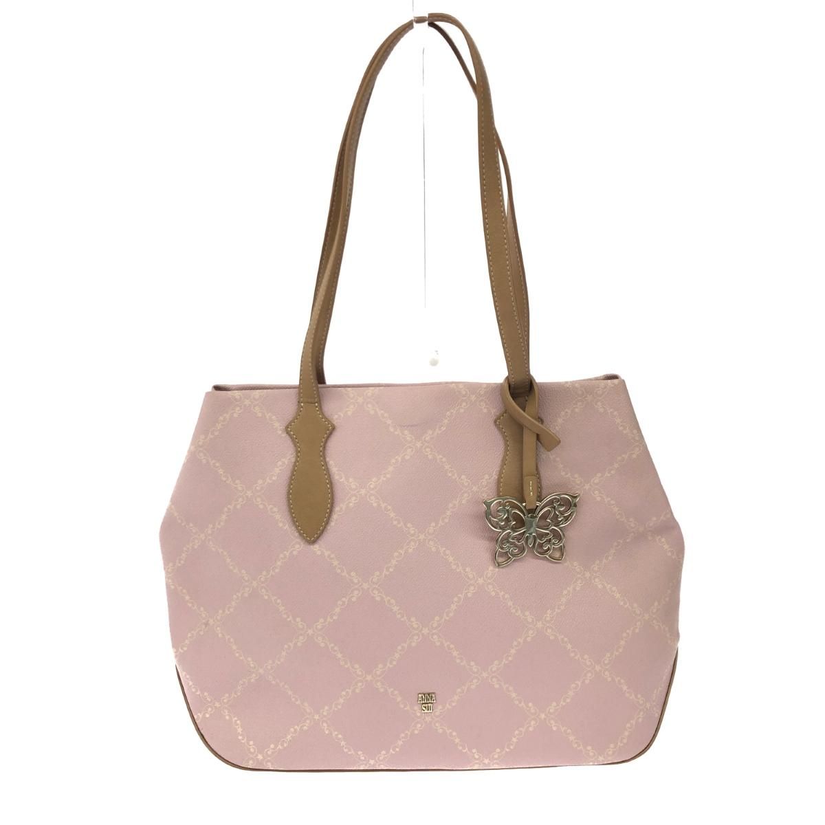 ANNA SUI アナスイ トートバッグ バタフライ PVC ピンク レディース 