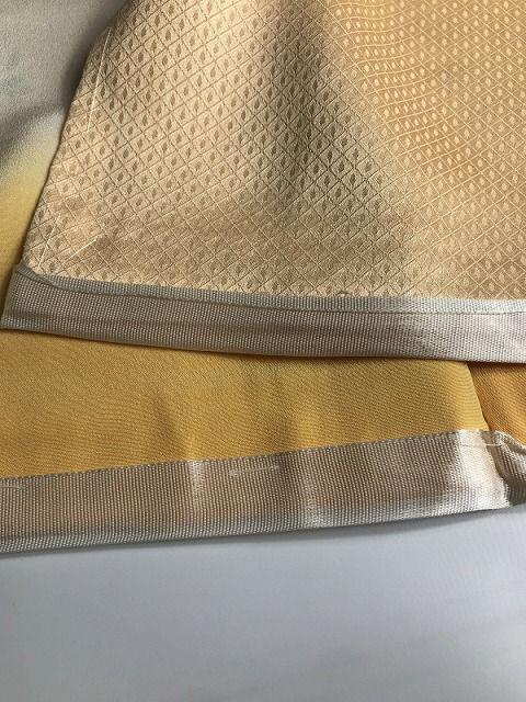 Mサイズ 正絹 付け下げ 袷着物 付下げ訪問着 クリーム地に牡丹模様 訪問着 着物 レディース シルク レディース着物 リサイクル着物 和服 和装 結婚式 結婚式服装 リサイクル着物訪問着シーズン冬 ジーンズ 今季注目