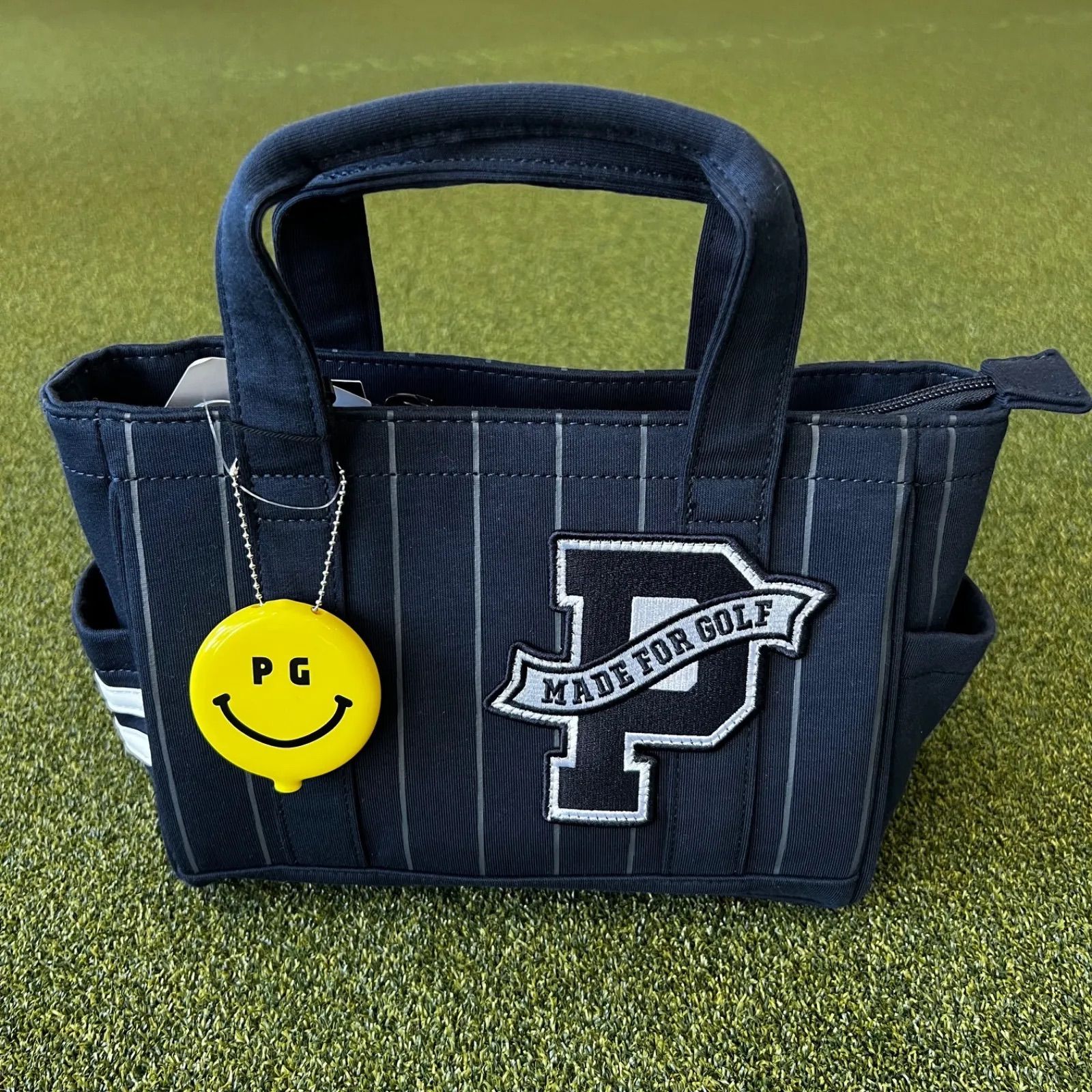 新品タグ付】PEARLY GATES ピンストライプ柄裏毛カートバッグ (UNISEX