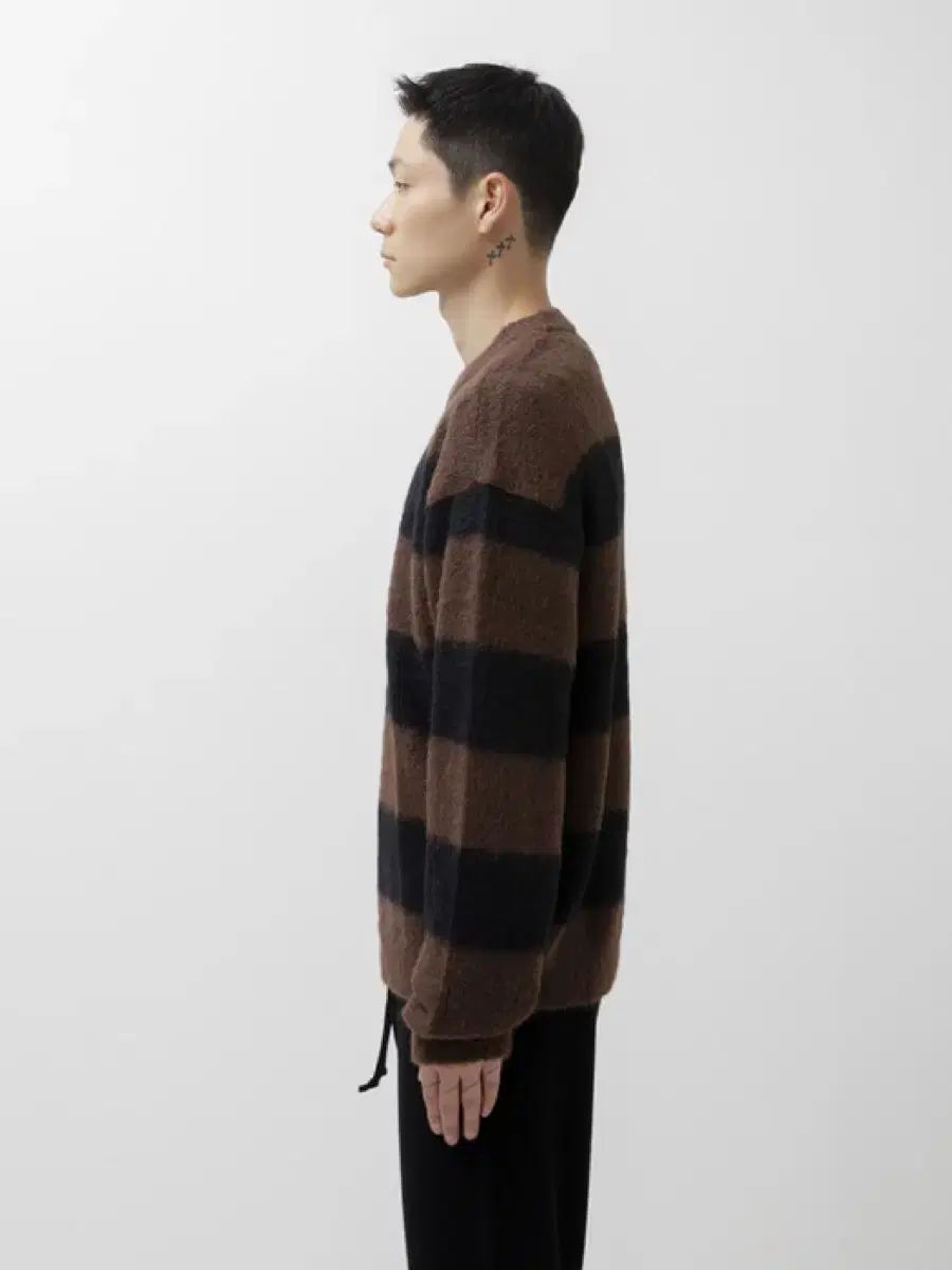 8 division モヘア ボーダー ストライプ セーター