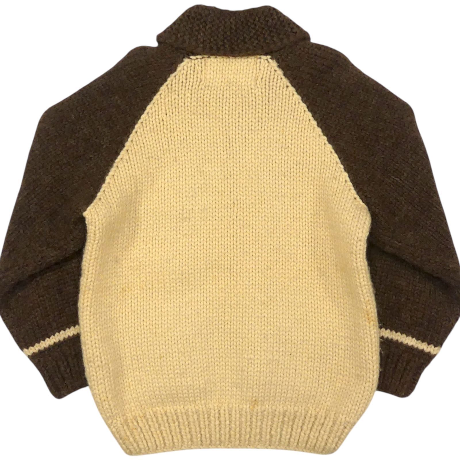 カウチンセーター kanata ニット XL カナダ製 カナタ 茶 ベージュ