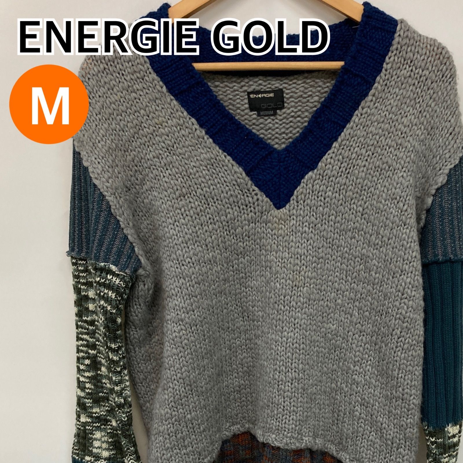 ENERGIE GOLD エナジーゴールド トップス 長袖 ニット セーター V 