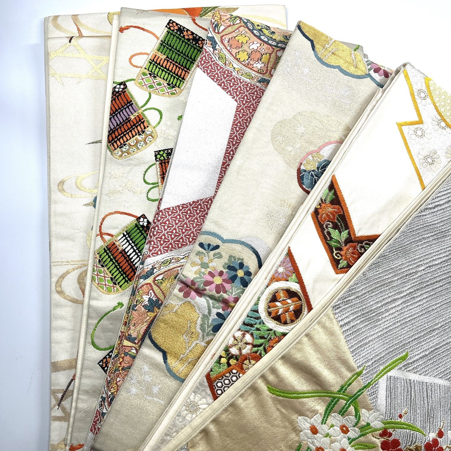 袋帯 6本 正絹 帯まとめ売り 同梱購入歓迎 リメイク用 着付け練習用