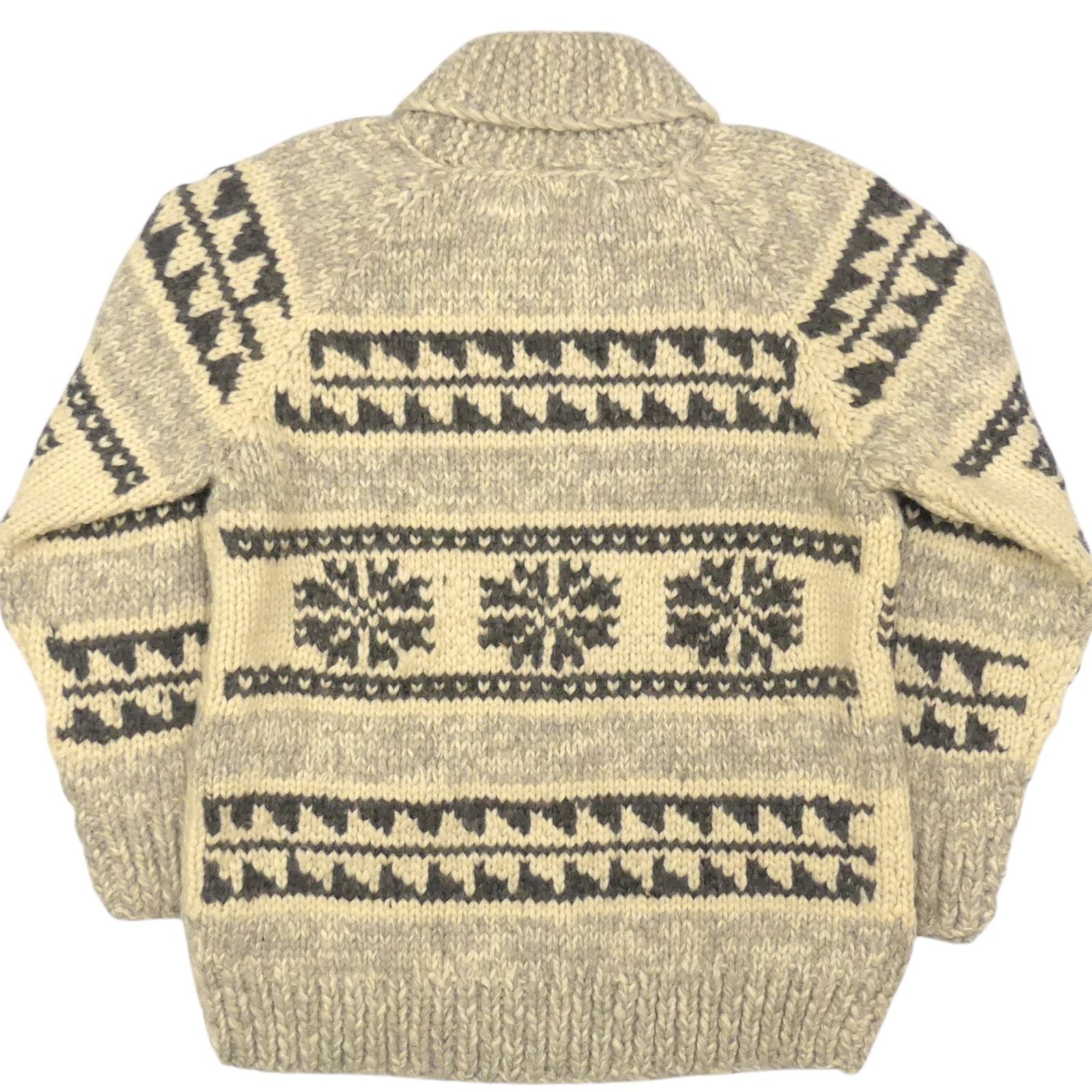 カウチンセーター kanata ニット XL カナダ製 カナタ グレー 生成り