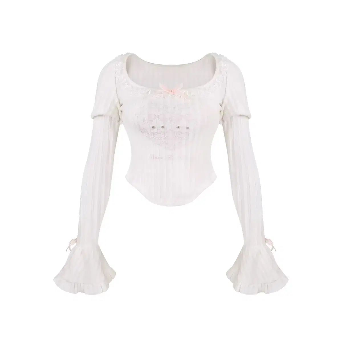 少女ココナッツ サロペットスカート ニット ファーうさぎ耳ケープ