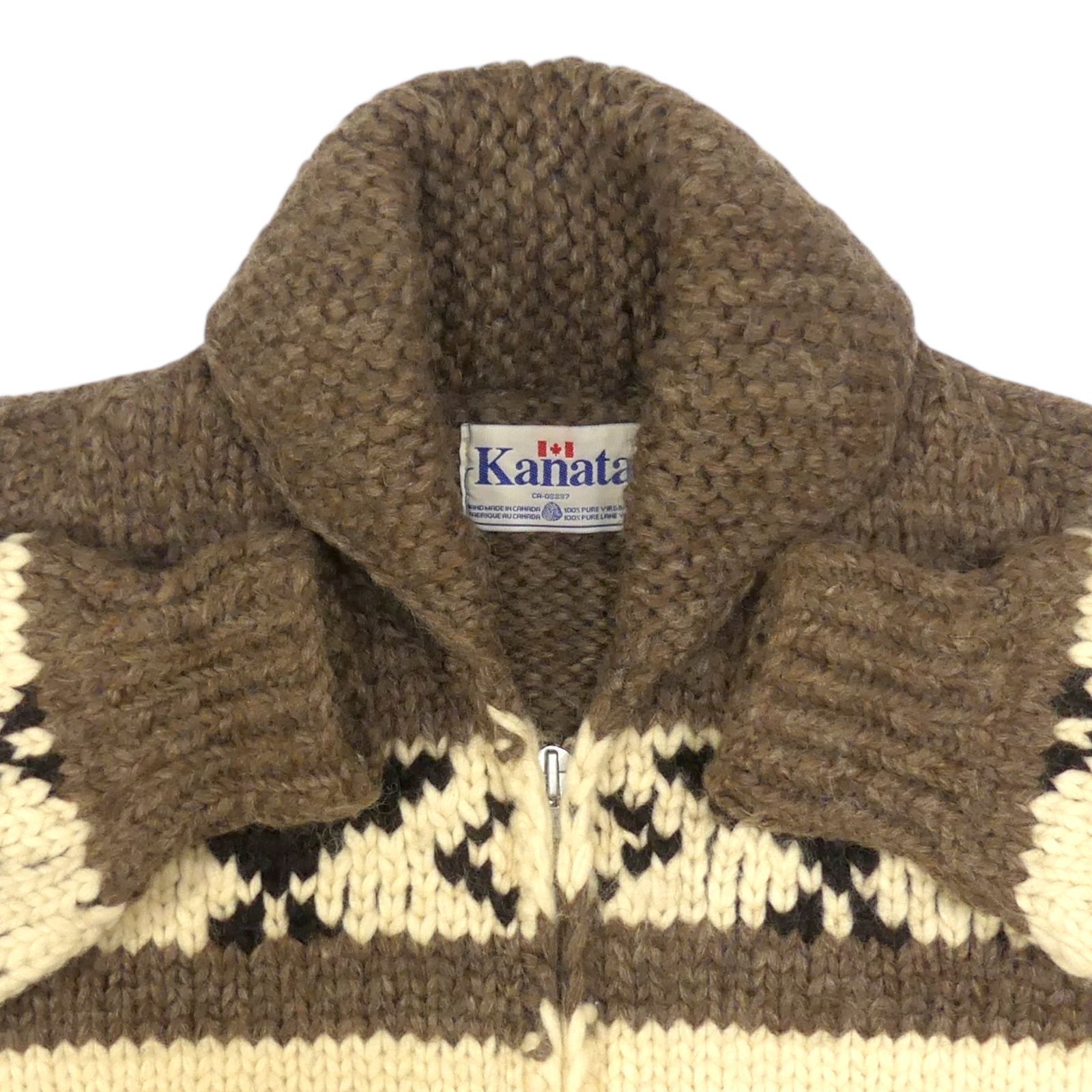 カウチンセーター kanata ニット XXL カナダ製 カナタ 茶