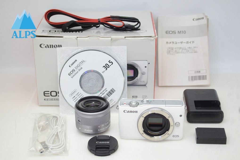 美品 Canon キヤノン EOS M10 レンズキット EF-M 15-45mm F3.5-6.3 IS