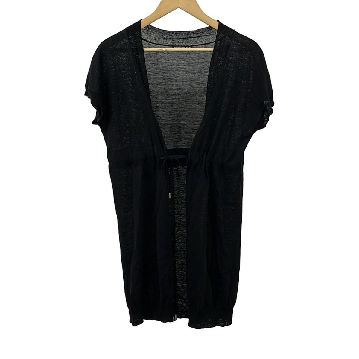 TAM ヴィヴィアンタム カーディガン サイズ0 XS レディース 黒 半袖