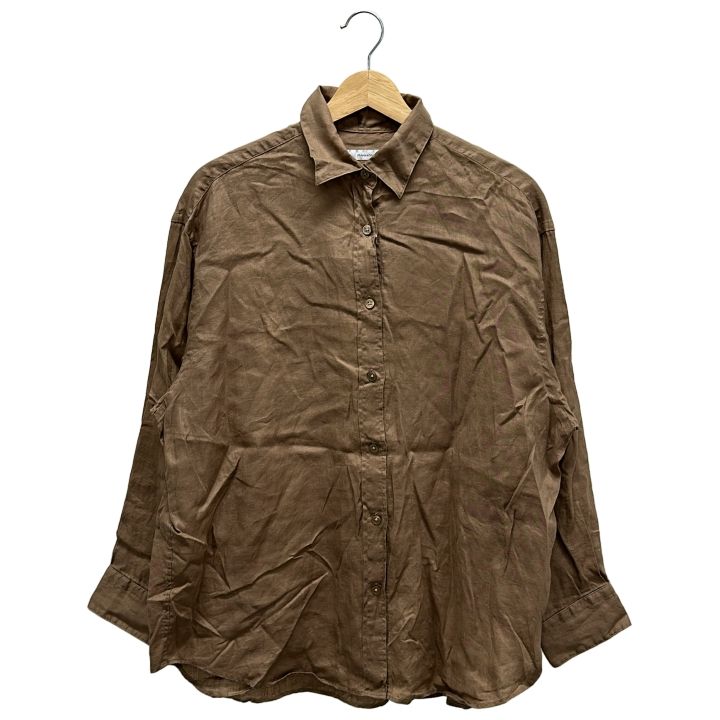 FRAMeWORK フレームワーク ライトフレンチリネンレギュラーシャツ レディース ブラウン