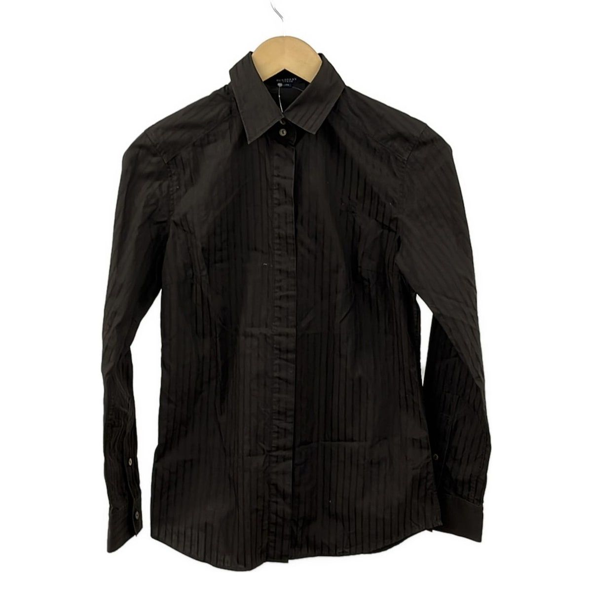 Burberry LONDON バーバリーロンドン 長袖シャツブラウス サイズ38 L レディース - ダークブラウン ストライプ