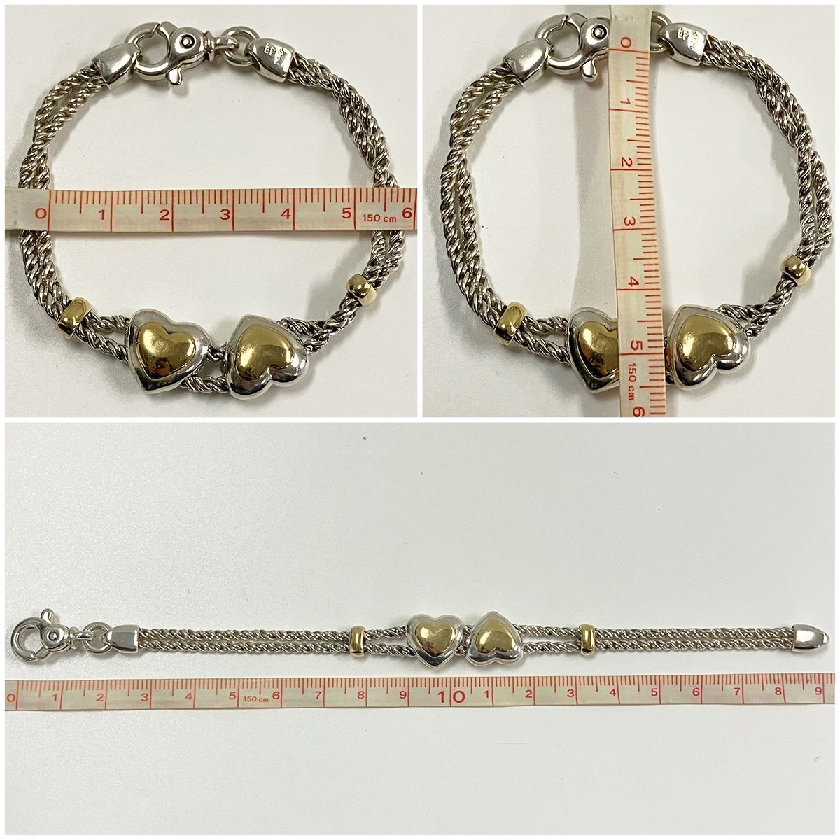 TIFFANY&Co. ティファニー ダブルロープ ハート ブレスレット 925 