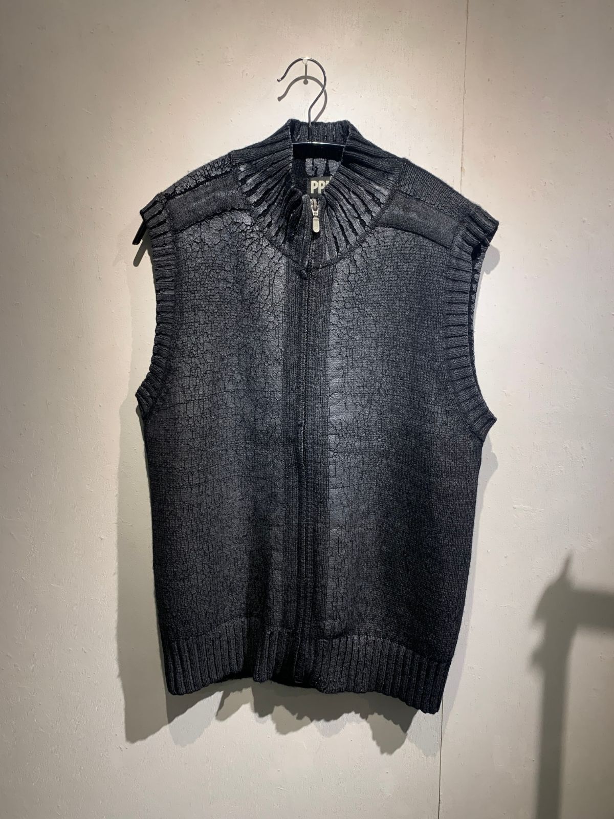 PPFM Rubber coated lamb s wool vest モード コーティングベスト ラムウール 退廃的 ダークウェア Opium