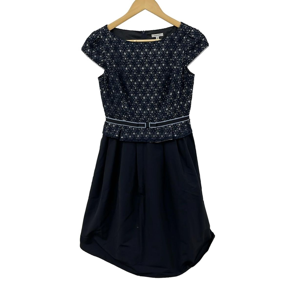 トッカ ワンピース サイズ2 S レディース美品 - ダークネイビー×白  