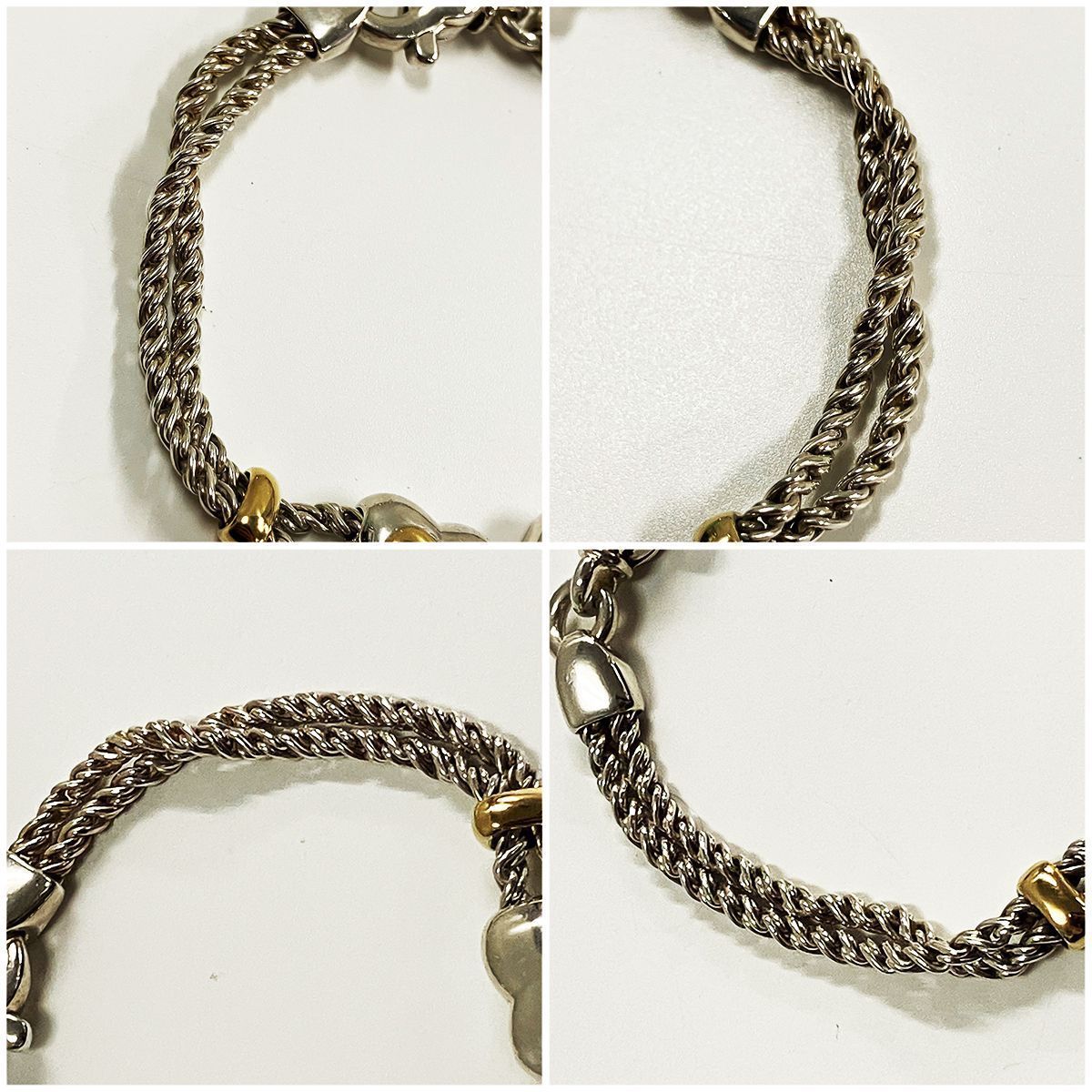 TIFFANY&Co. ティファニー ダブルロープ ハート ブレスレット 925