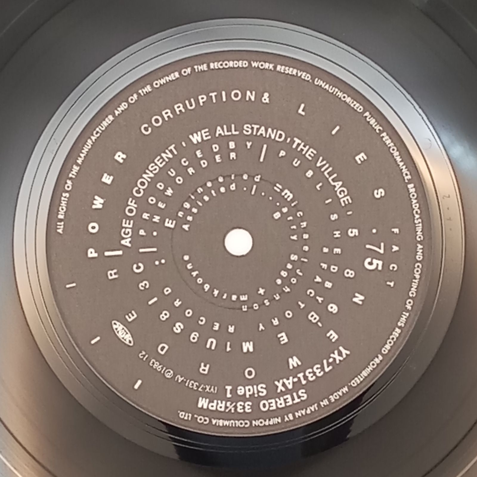 ニュー・オーダー (New Order) – 権力の美学 (Power, Corruption