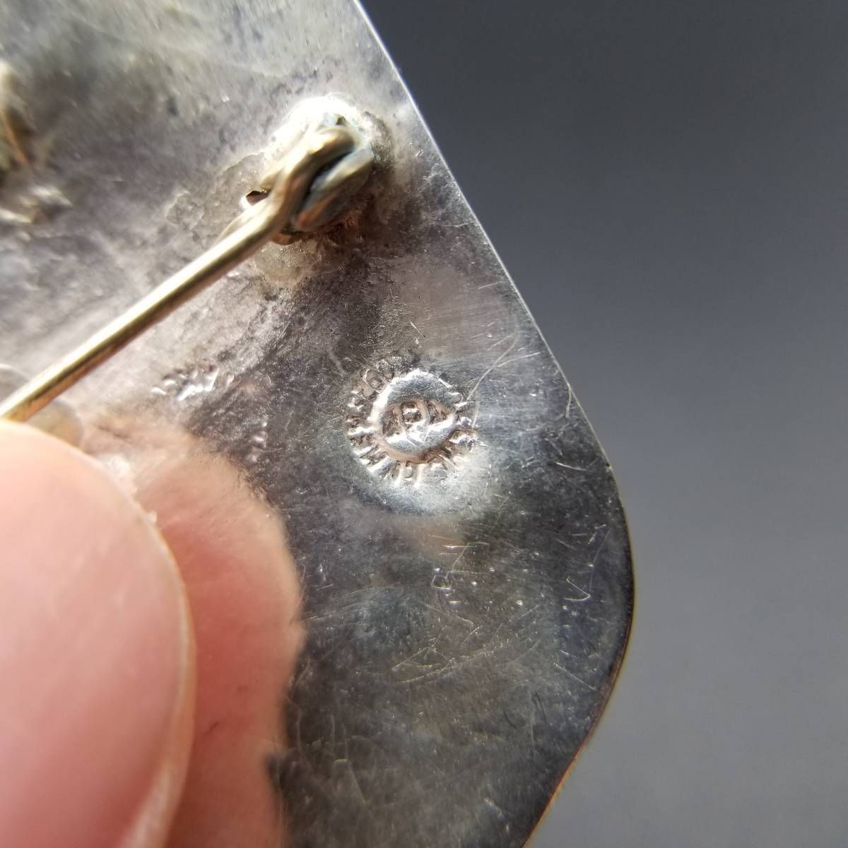 メキシコ 925 シルバー アワビ貝 インレイ ティータイム ヴィンテージ