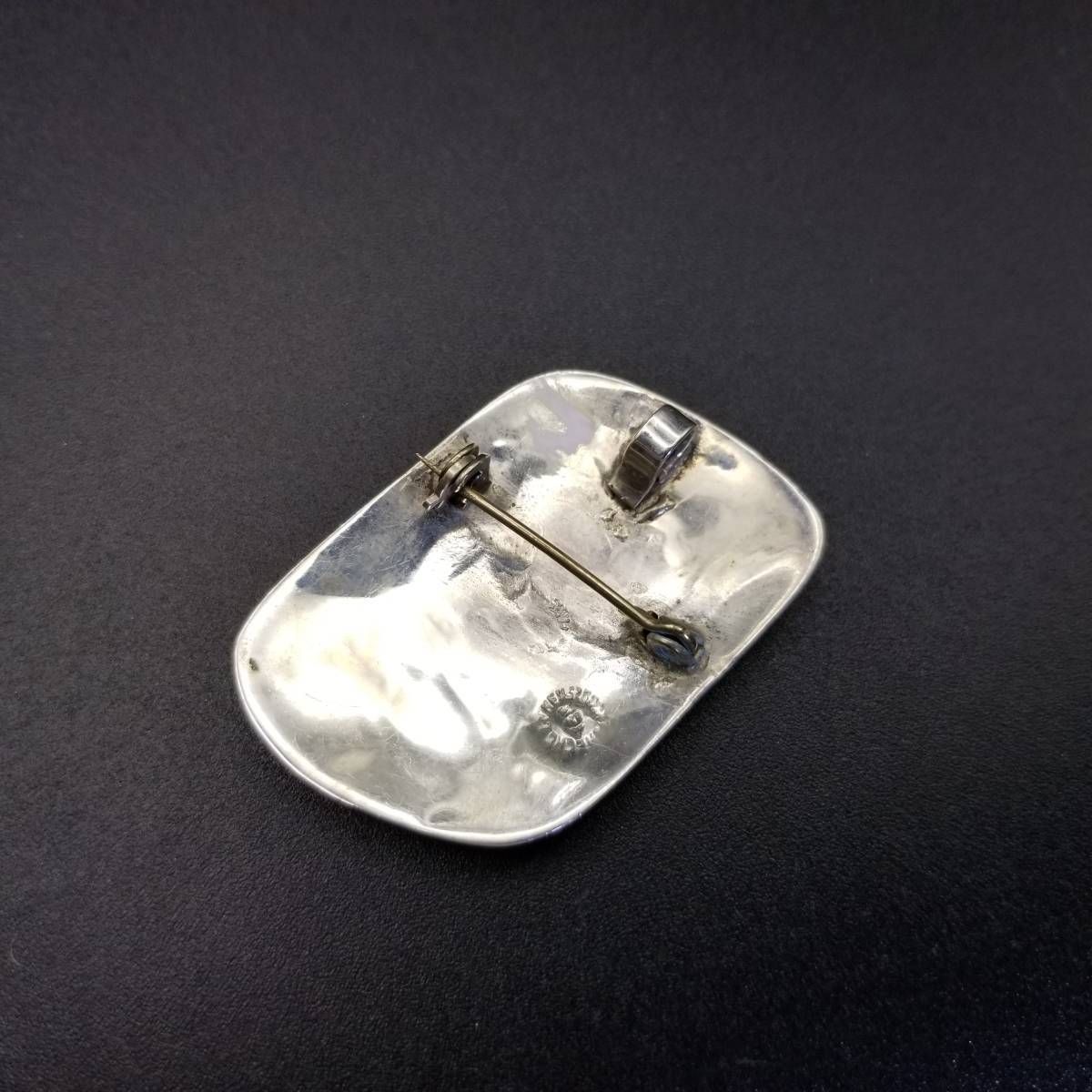 メキシコ 925 シルバー アワビ貝 インレイ ティータイム ヴィンテージ