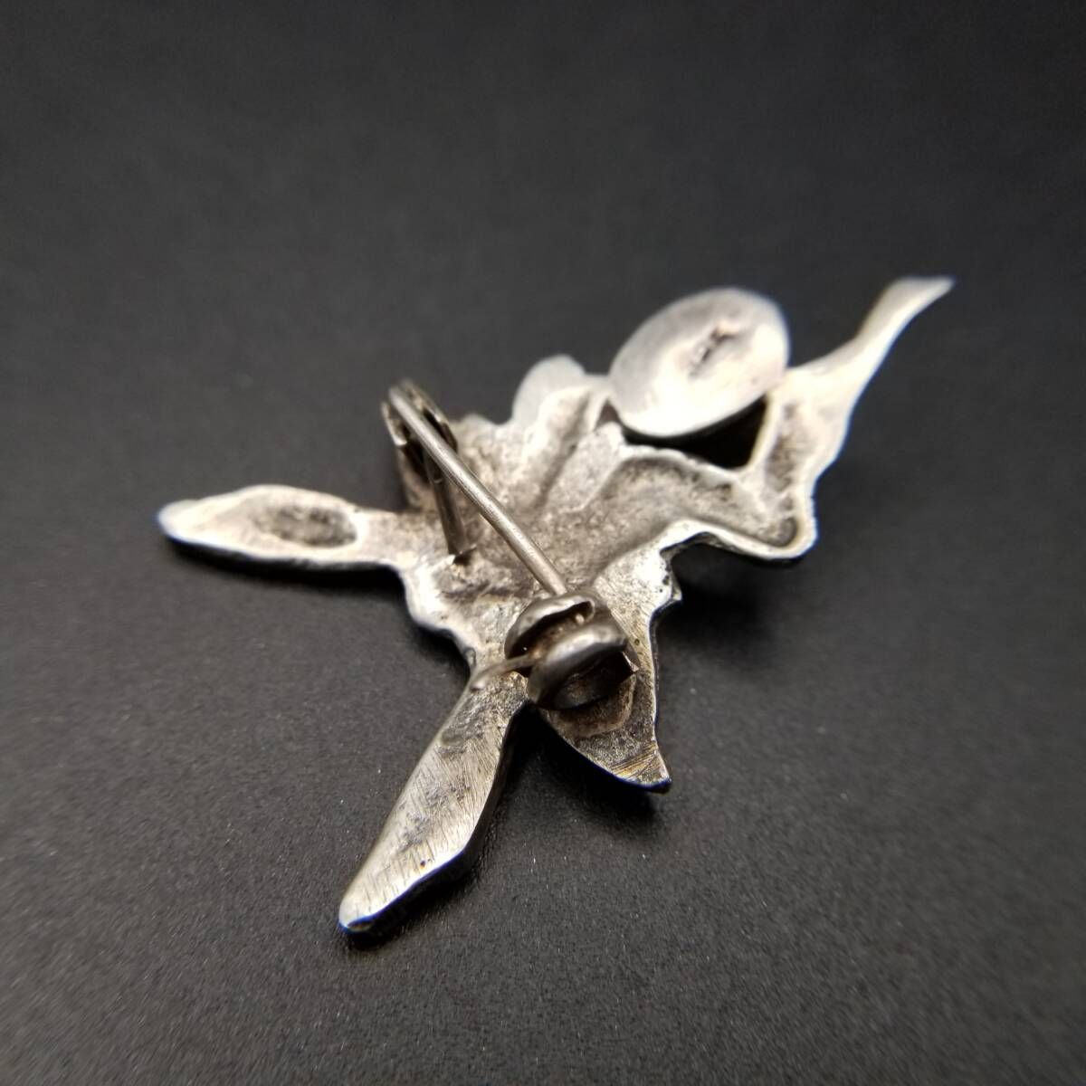 羽を広げる妖精 アメジスト 925 シルバー ヴィンテージ フェアリー