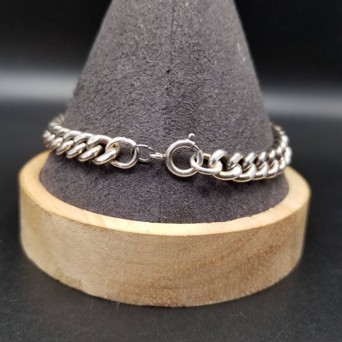 イタリア ヴィンテージ IDタグ 長方形プレート 925 シルバー 