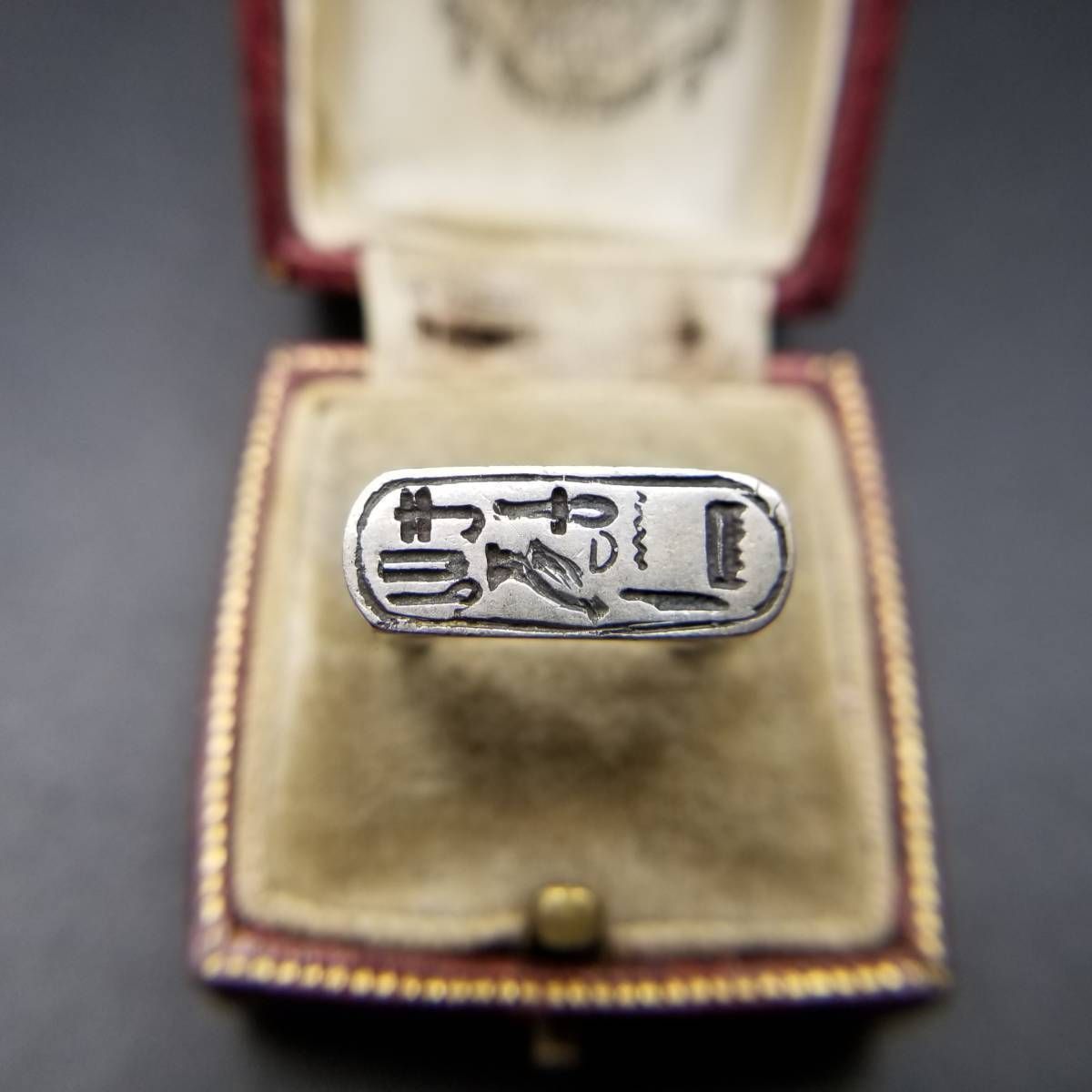 メキシコ 925 シルバー シグネット インカ文字 マヤ文明 モチーフ ビンテージ リング 9 g 指輪 象形文字 TAXCO タスコ Y 9-W