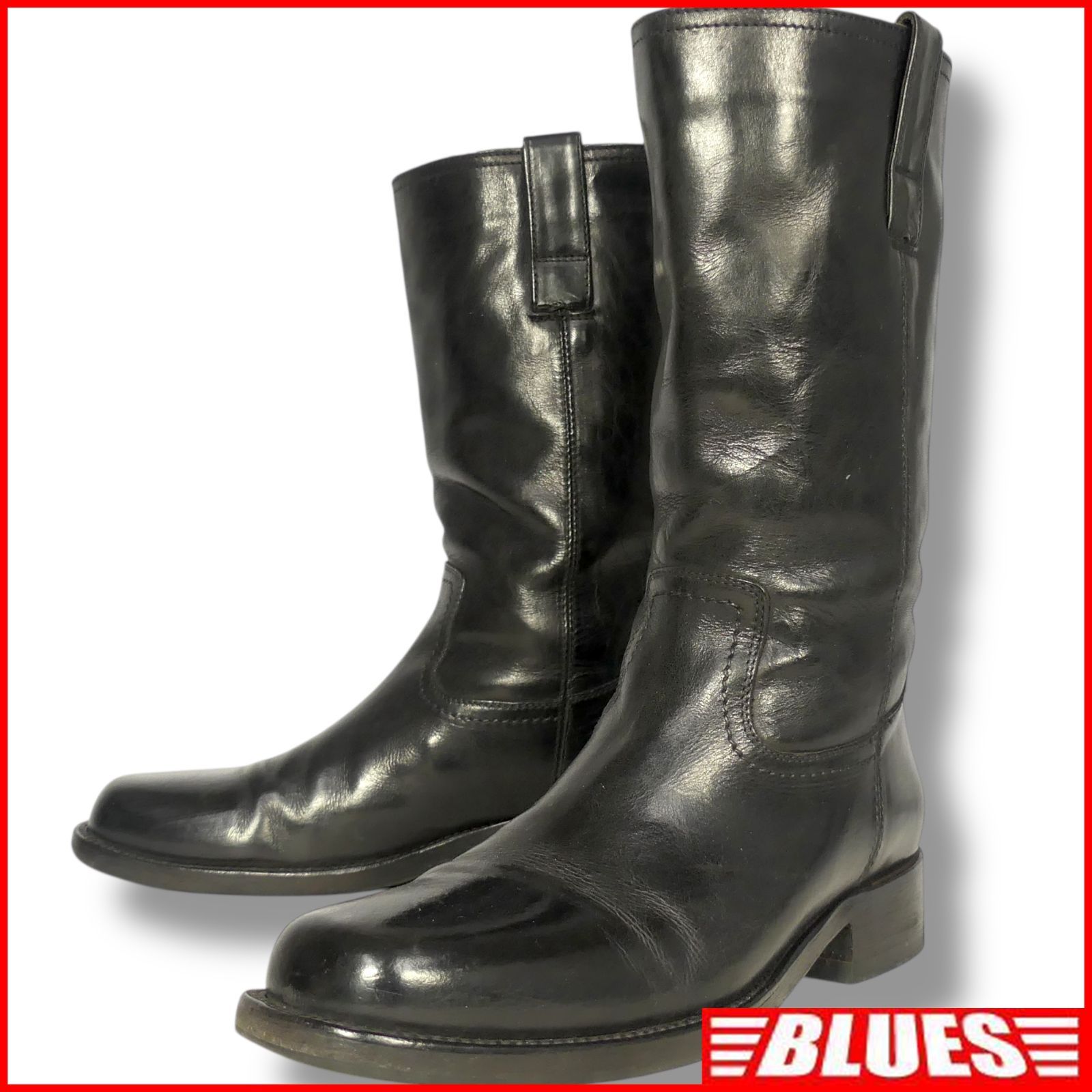 BUTTERO ブッテロ ペコスブーツ 26 イタリア製 レザー 本革 メンズ 40 黒 ブラック エンジニアブーツ ペコスブーツサイズ26 cm一覧←SEULB屋着古← TY 4157