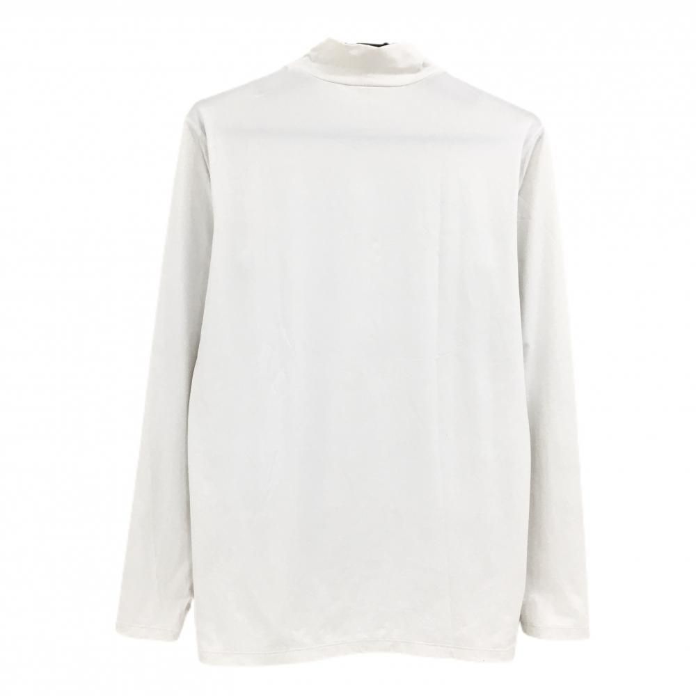 マークアンドロナ男性用ハイネックシャツサイズ48 美品】マークアンドロナ ハイネックインナーシャツ 白 ロゴプリント