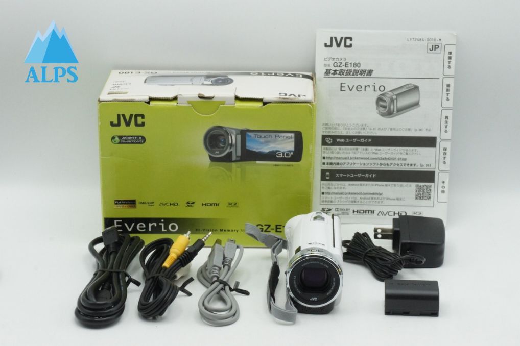 JVCケンウッド Everio GZ-E180 ビデオカメラ ホワイト 美品 JVC ケンウッド Everio GZ-E180 デジタルビデオカメラ ホワイト