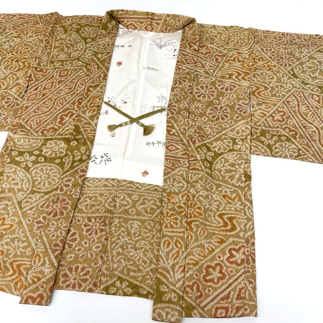 着物と帯 時流 ハ25951 t 正絹 総絞り羽織 楓 梅 花
