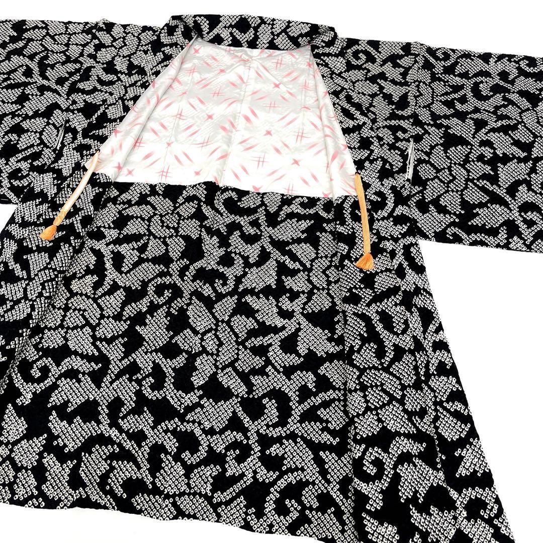 着物と帯 時流】ハ25952t◇正絹 総絞り羽織◇本疋田絞り 黒白 - メルカリ