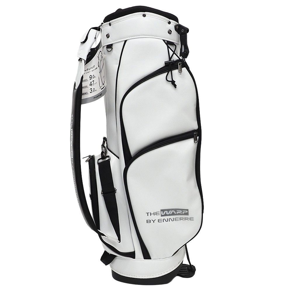 THE WARP BY ENNERRE スタンドタイプ キャディバッグ 9.0型 6分割 ホワイト ゴルフ ザワープバイエネーレ メンズ レディース 5 L J 06318 KOV 26