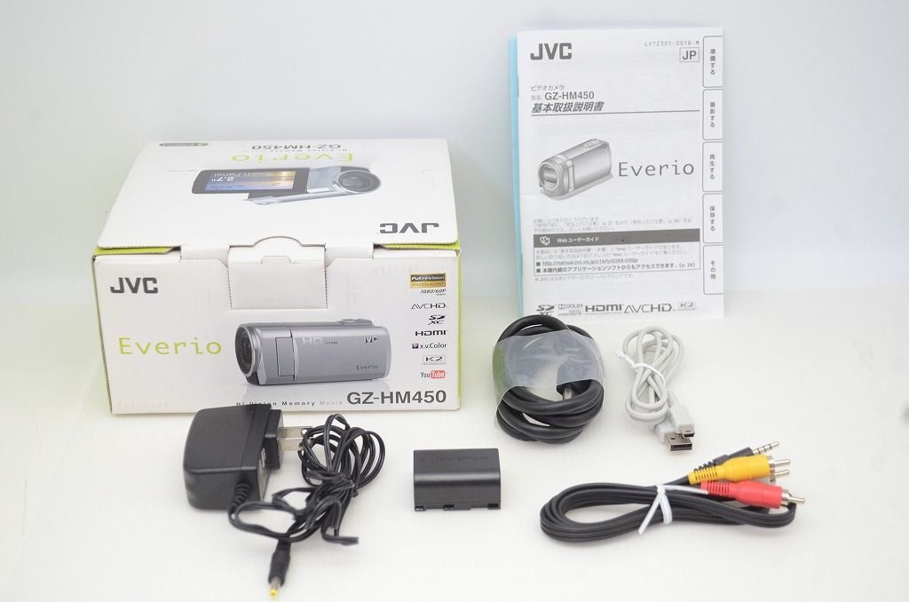ビデオカメラ JVC Everio GZ-HM450-R 良品 JVC ケンウッド Everio GZ-HM450 デジタルビデオカメラ ブラック
