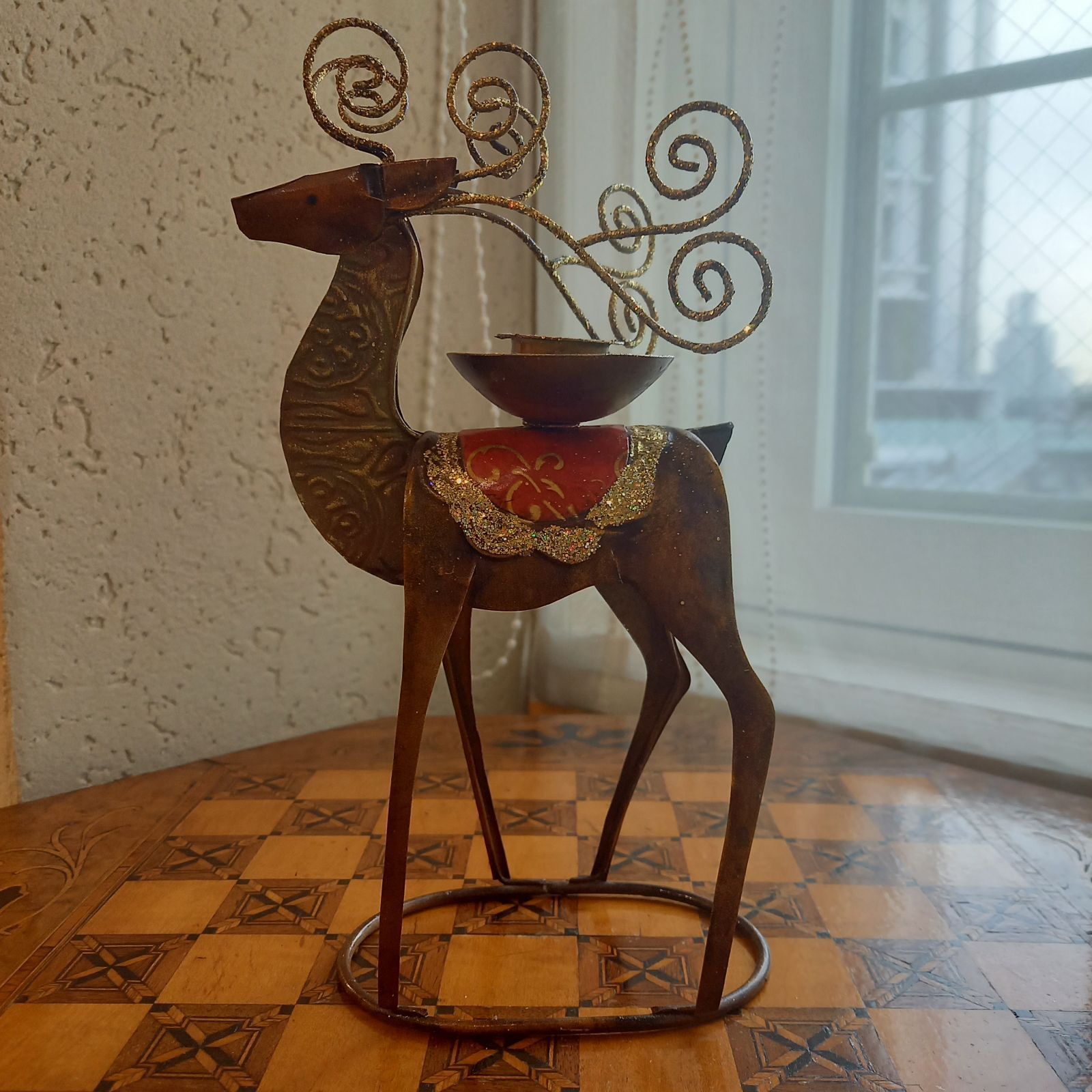 鹿 キャンドルスタンド クリスマスオーナメント 指輪スタンド 置物 インテリア小物