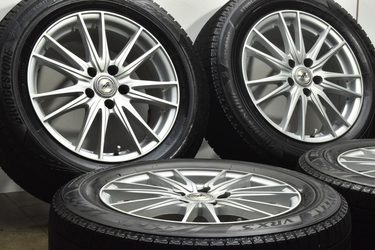 スタッドレス AZ SPORTS 17 in 7 J 38 PCD 114 3 ブリヂストン ブリザック VRX 225 60 R アルファード ヴェルファイア カローラクロス