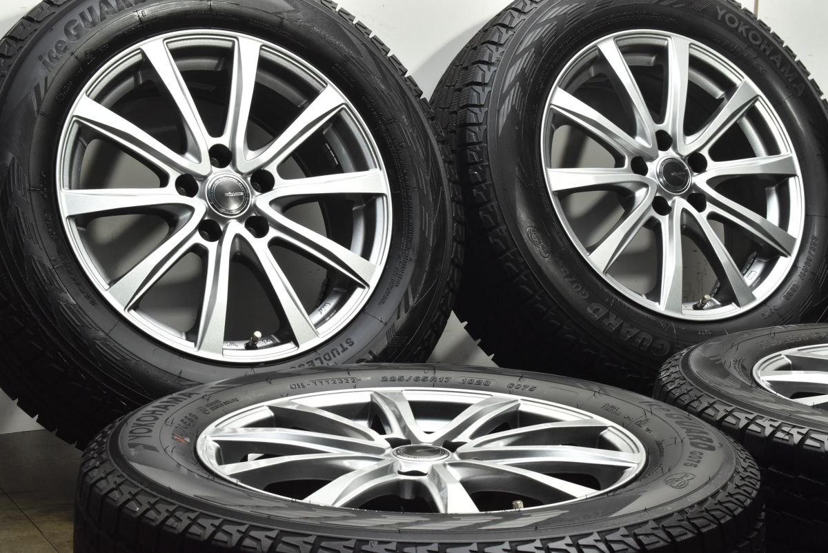 バリ溝 ミルアス 17 in 7 J 38 PCD 114 3 ヨコハマ アイスガード G 075 225 65 R NX RAV 4 ハリアー ヴァンガード スタッドレス