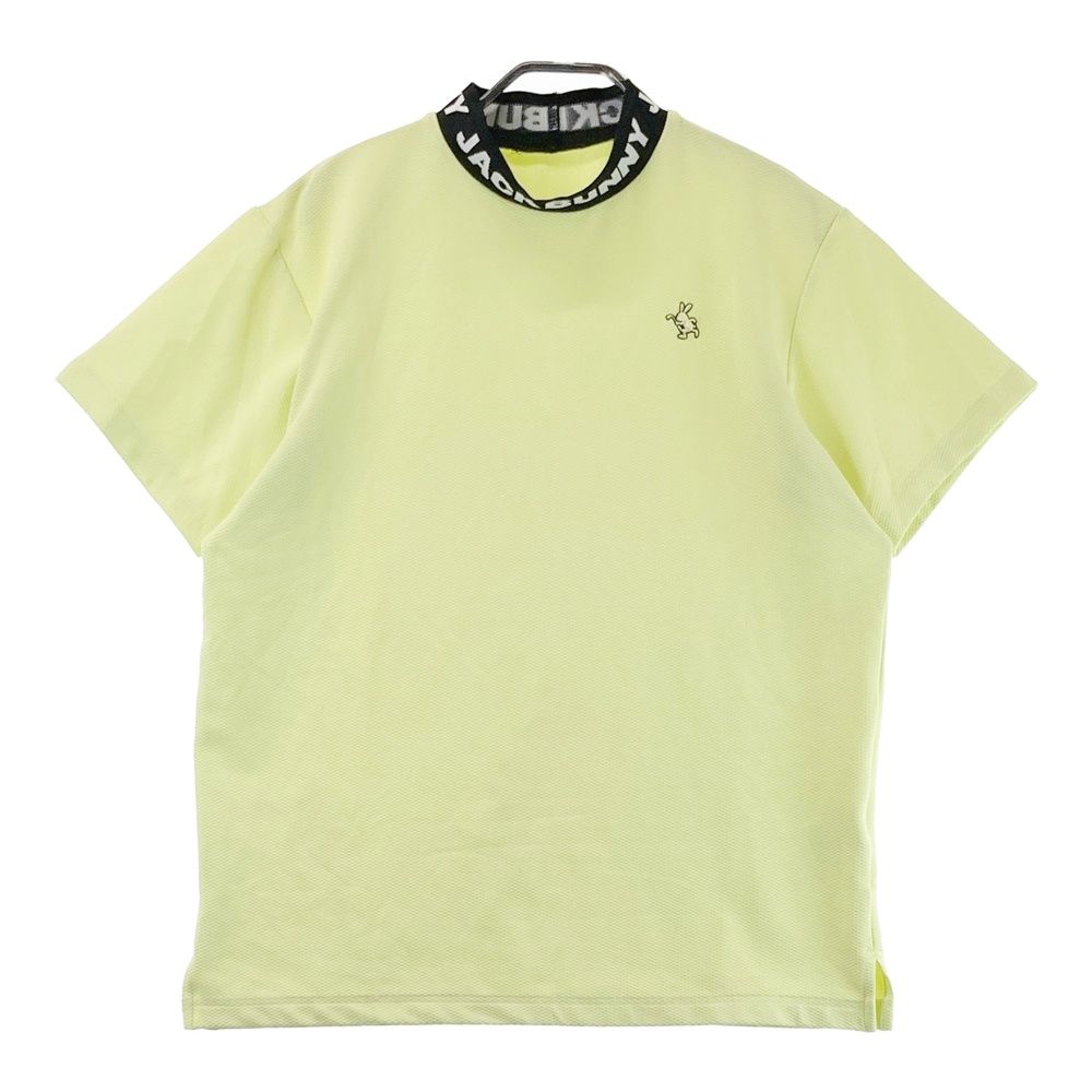 サイズ 5 JACK BUNNY ジャックバニー モデル ハイネック 半袖Tシャツ うさぎロゴ グリーン系 ゴルフウェア メンズ ストスト