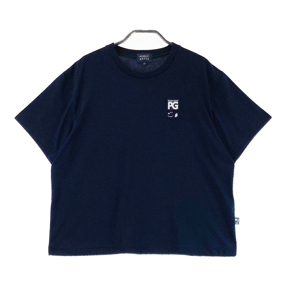 サイズ 1 PEARLY GATES パーリーゲイツ モデル ×PEANUTS 半袖Tシャツ ネイビー系 ゴルフウェア レディース ストスト